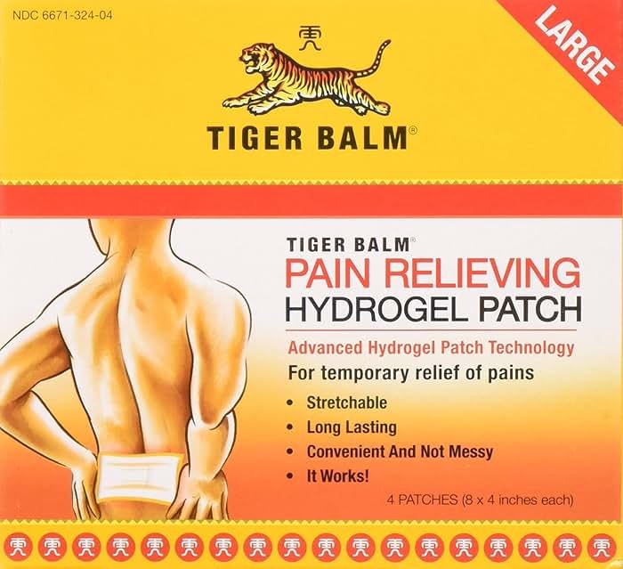 Tiger Balm Pain Relieving Patch Large 4 Each 4 Count (Pack of 3) - Product Image