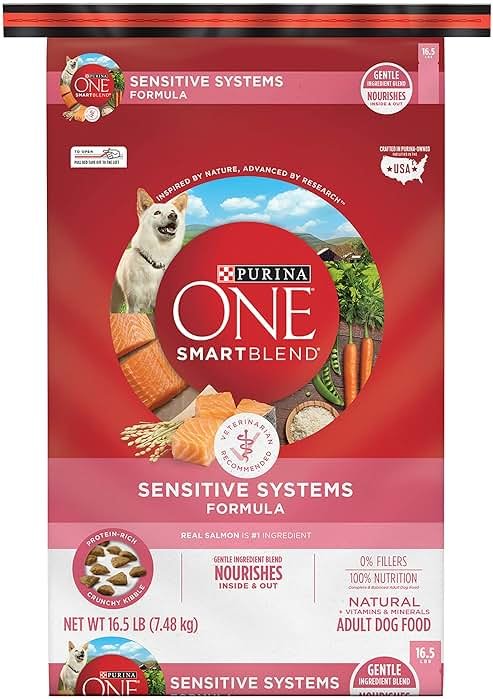 Purina ONE Natural, Sensitive Stomach Dry Dog Food, +Plus Skin & Coat Formula - 16.5 lb. Bag - Product Image