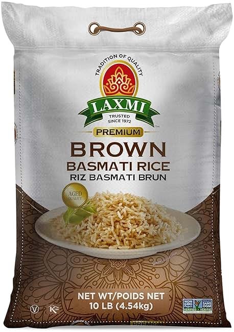 Laxmi All-Natural Brown Basmati Rice, 10 Pound Bag - Product Image