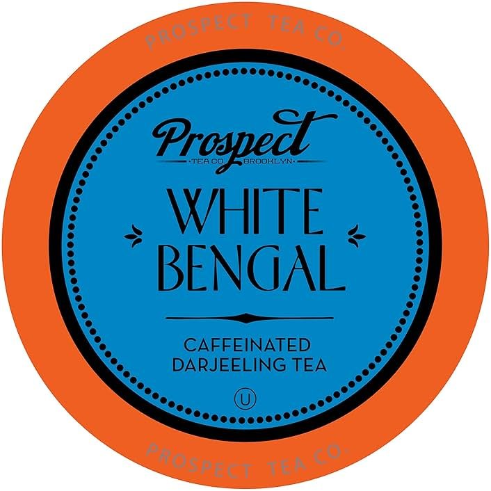 Prospect Tea Co. White Bengal Darjeeling Tea Pods Compatible with K Cup Brewers Including 2.0, 40 Count - Product Image