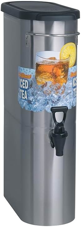 BUNN TDO-N-3.5 Oval Style narrow 3.5 Gallon Commercial Iced Tea Dispenser with Solid Lid - Product Image