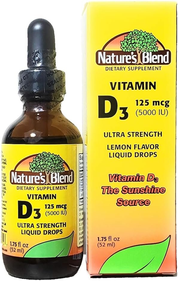 Nature’s Blend Vitamin D3 Drops, 5000 IU - Product Image