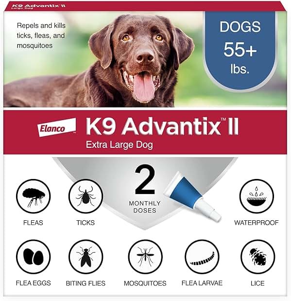 K9 Advantix II XL Dog Vet-Recommended Flea, Tick & Mosquito Treatment & Prevention | Dogs Over 55 lbs. | 2-Mo Supply - Product Image