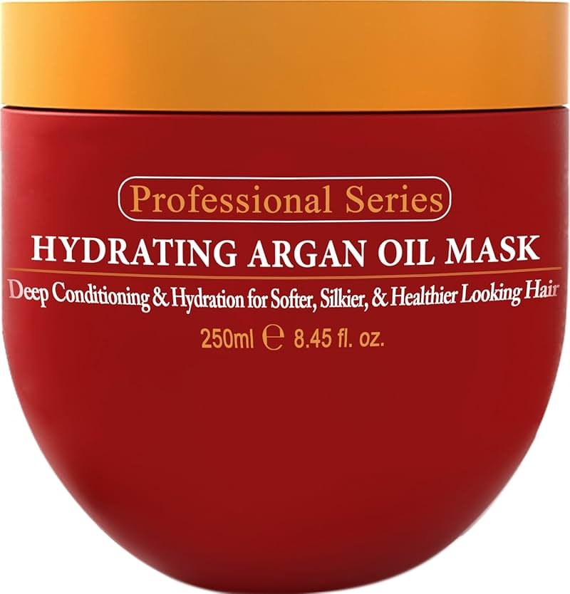 Arvazallia Hydrating Argan Oil Hair Mask and Deep Conditioner for Dry or Damaged Hair (8.45 oz Jar) - Product Image