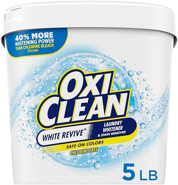 OxiClean White Revive Laundry Whitener and Stain Remover Powder, Alternative to Bleach for Laundry, 5 lb - Product Image