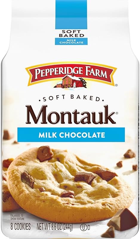 Pepperidge Farm Montauk Soft Baked Milk Chocolate Chunk Cookies, 8.6 Oz Bag (8 Cookies) - Product Image