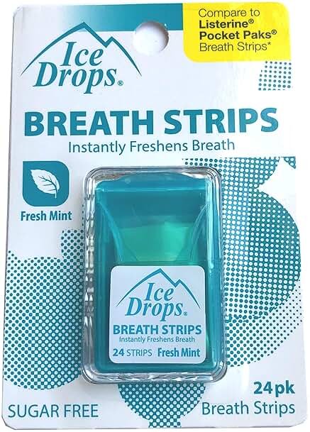 Ice Drops Breath Strips with Blast of Icy Mint (Sugar Free) - Product Image