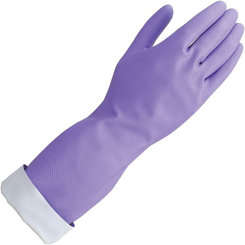 Mr. Clean Loving Hands Reusable Heat Resisting Cleaning Gloves with Cotton Flock Lining, Medium - Product Image