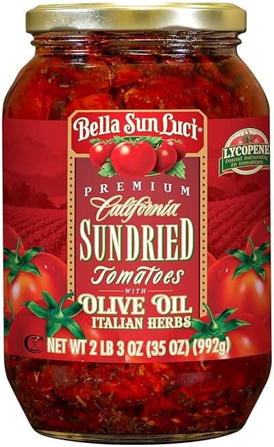 35 oz Bella Sun Luci Sun Dried Tomatoes Halves in Olive Oil - Product Image