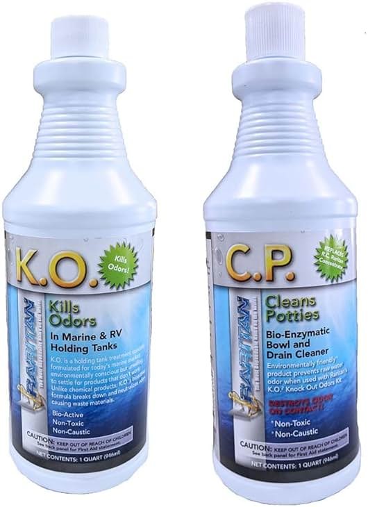 Raritan Potty Pack w/K.O. Kills Odors & C.P. Cleans Potties - 1 of Each - 32oz Bottles - Product Image