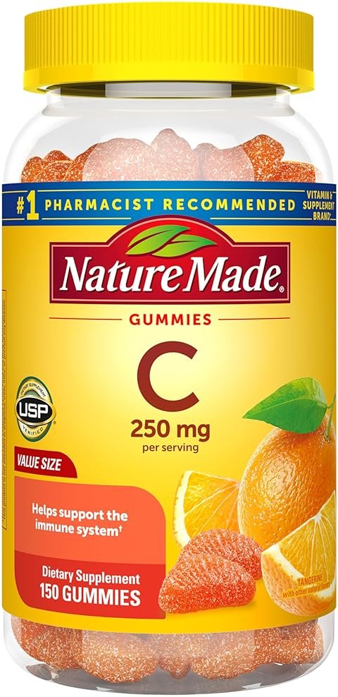 Nature Made Vitamin C Gummies 250mg per Serving for Daily Immune Support, Adult Vitamin C Immune Support Gummies, 150 Count, 75 Day Supply - Product Image