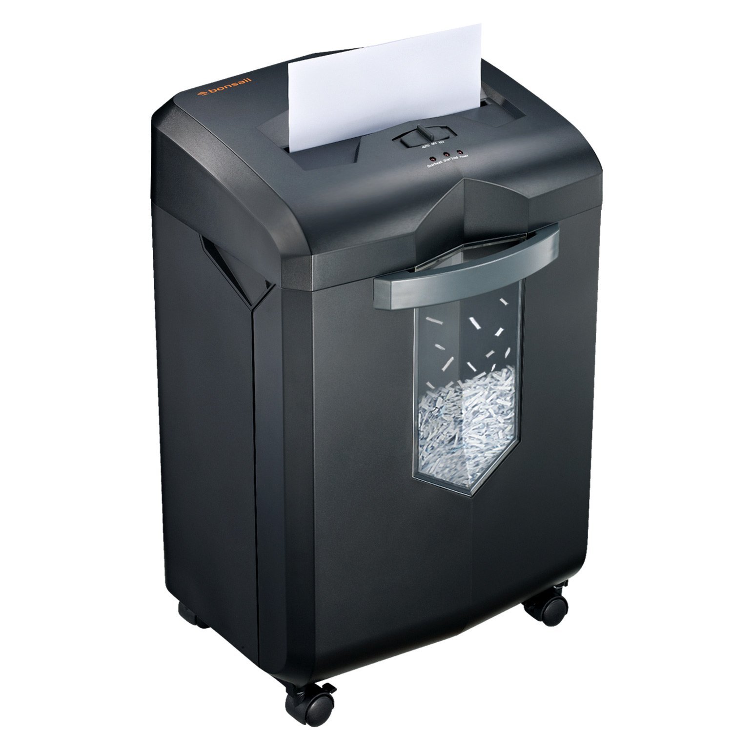 Bonsaii Paper Shredder, 18-Sheet 60-Minutes Shredder for Office Heavy Duty Cross-Cut Shredder with 6 Gallon Pullout Basket 4 Casters(C149-C) - Product Image
