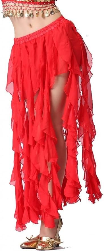 ZLTdream Belly Dance 16PCS-Curling Jellyfish Skirt for Girls andWomen Belly Dancing Outfits - Product Image