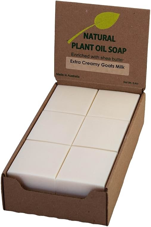 SSA Natural Goat Milk Soap Bars (3.5 OZ x Pack of 12) – Sensitive Skin Special, Pure French Triple Milled Bar Soap Enriched with Shea Butter – Moisturizing Body Soap Bars, Bath Soap for All Ages - Product Image