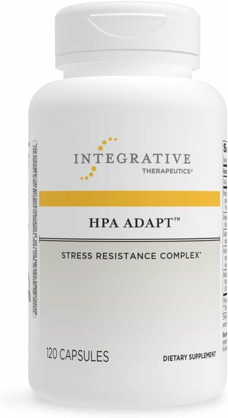Integrative Therapeutics HPA Adapt - Adaptogenic Supplement for Stress Support* - Includes Ashwagandha, Rhodiola & Other Adaptogenic Herbs* - Vegan, Dairy-Free & Gluten-Free - 120 Capsules - Product Image