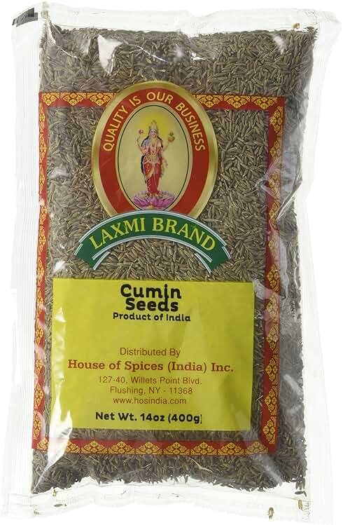Laxmi All-Natural Dried Cumin Seeds, Traditional Indian Cooking Spices - 14 oz - Product Image