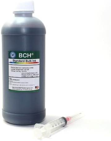 BCH Black Ink Refill Kit for Epson Inkjet Printers 500 ml (16.9 oz) High-Yield Printer Ink Refill- Refillable Ink Bottle with Syringe for Easy Refilling - Product Image