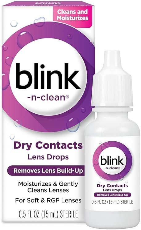 Bausch + Lomb Blink N Clean Dry Contacts, Lens Drops, 0.5 Fl Oz - Product Image