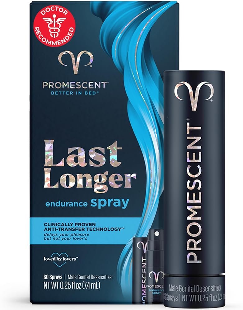 Promescent Desensitizing Delay Spray for Men Clinically Proven to Help You Last Longer in Bed - Better Maximized Sensation + Prolonged Climax for Him,7.4ml - Product Image