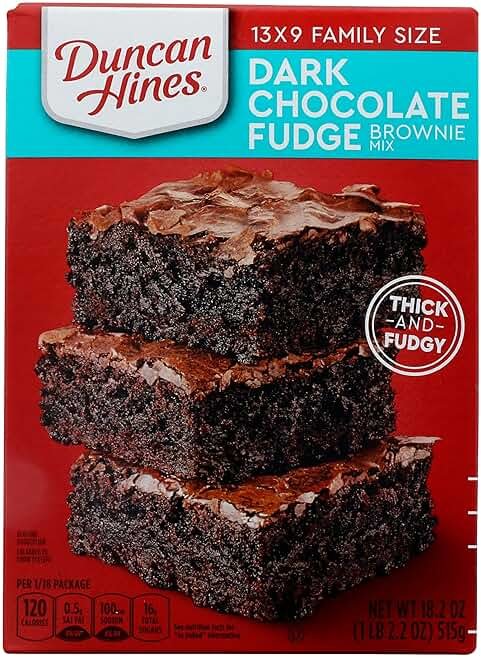Duncan Hines Family Size Dark Chocolate Fudge Brownie Mix, 18.2 oz. - Product Image