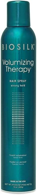 BioSilk Volumizing Therapy Strong Hold Hair Spray, Adds Volume, Strength & Shine, Long-Lasting Style, Silk & Rice Proteins, Sulfate-Free, Paraben-Free, Cruelty-Free, 10 Oz - Product Image