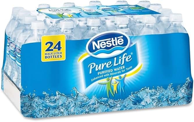 Nestlé® Pure Life® Bottled Purified Water, 16.9 oz. Bottles, 24/Case - Product Image