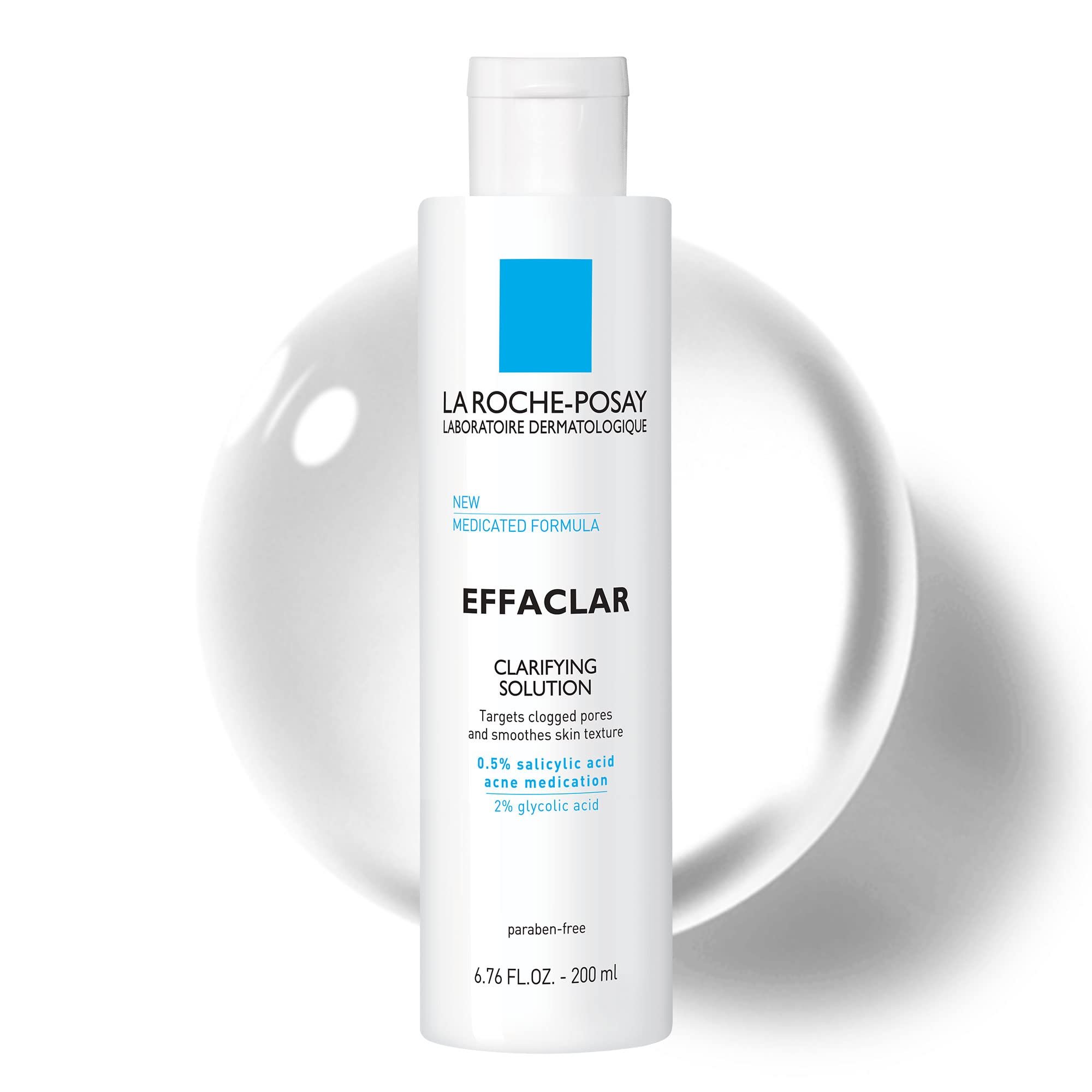 La Roche-Posay Effaclar Clarifying Solution Acne Toner with Salicylic Acid and Glycolic Acid, Pore Refining Oily Skin Toner, Gentle Exfoliant to Unclog Pores and Remove Dead Skin Cells - Product Image