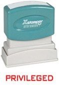 Xstamper Pre-Inked Privileged Stamp - Red Ink - 1831 - Product Image