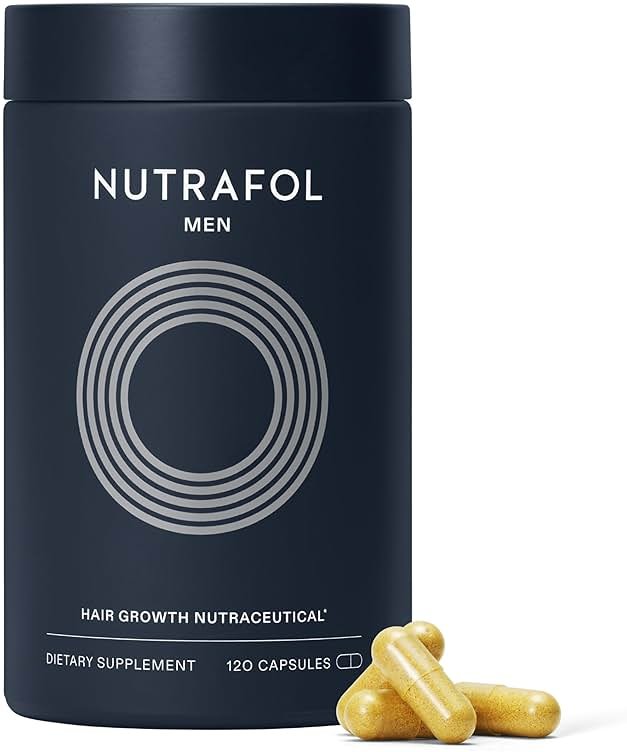 Nutrafol Men's Hair Growth Supplements, Clinically Tested for Visibly Thicker Hair and Scalp Coverage, Dermatologist Recommended - 1 Month Supply - Product Image