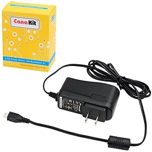 CanaKit 5V 2.5A Raspberry Pi 3 B+ Power Supply/Adapter (UL Listed) - Product Image