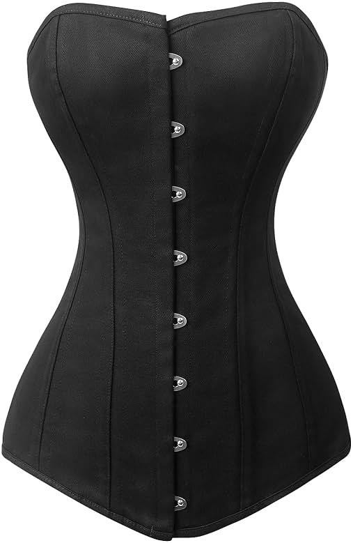 Charmian Women's 26 Steel Boned Cotton Long Torso Hourglass Body Shaper Corset - Product Image