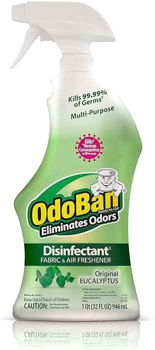 OdoBan Ready-to-Use Disinfectant and Odor Eliminator, 32 Ounce Spray Bottle, Original Eucalyptus Scent - Product Image