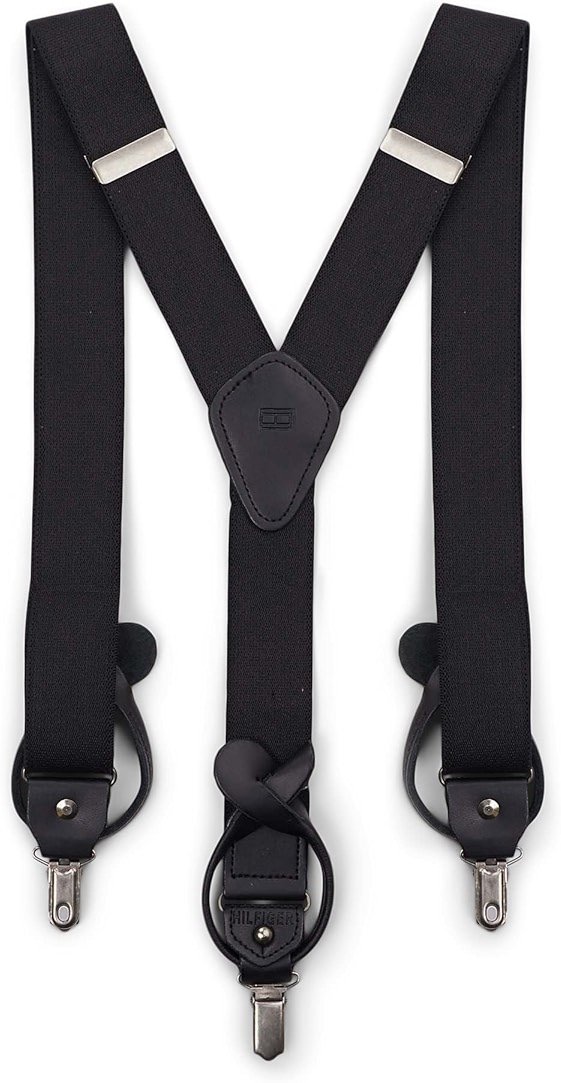 Tommy Hilfiger Men's 32mm Suspender With Convertible Clip, Button End and Strap - Product Image