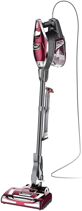 Shark Rocket Pet Plus | Corded Stick Vacuum Cleaner for Carpet, Rugs & Hard Floors | Lightweight Hand Vacuum for Pet Hair | LED Headlights | XL Dust Cup | 2 Attachments | Bordeaux/Silver | HV322 - Product Image