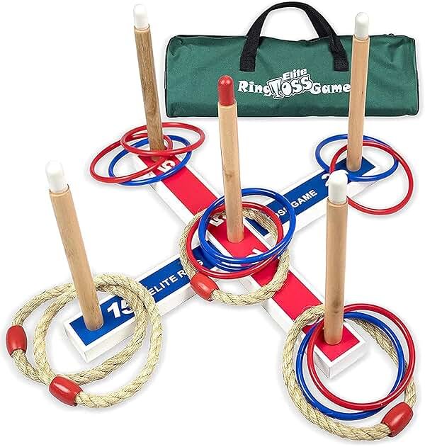 Elite Sportz Ring Toss Games for Kids - Outdoor Yard Game for Adults & Family - Backyard Toys, Outdoor Game, Backyard Games, Lawn Games for Kids Ages 4-8 - Product Image