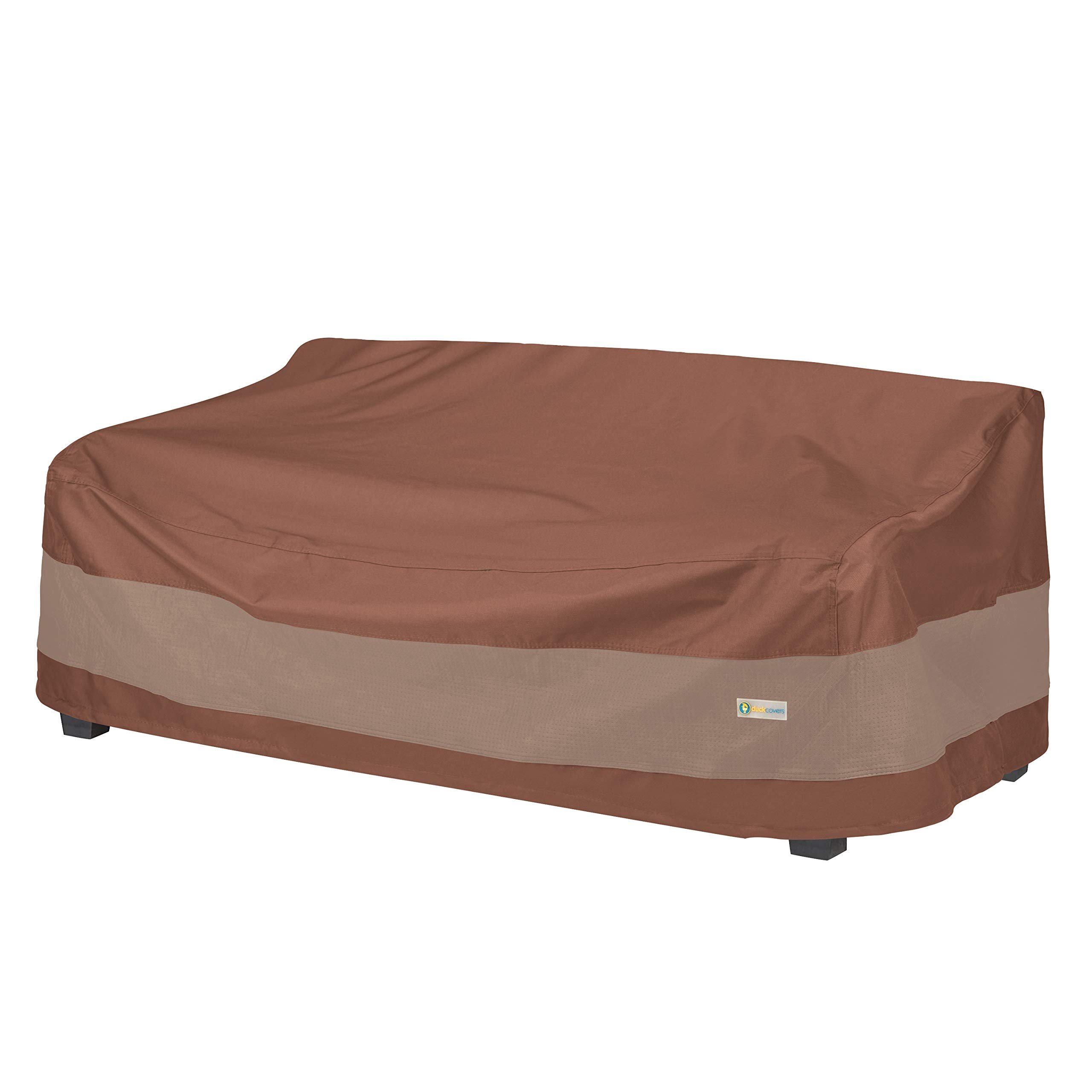 DUCKCOVERS Ultimate Waterproof Patio Sofa Cover, Outdoor Couch Cover with All Weather Protection, Patio Furniture Covers with Attachment Strap, 77W x 35D x 35H inch, Outdoor Sofa Cover - Product Image