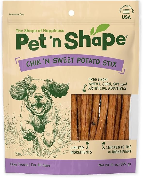 Pet 'n Shape Chik 'n Sweet Potato Stix Dog Treats – Made and Sourced in the USA - 14 Ounce - Product Image