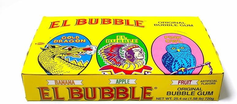 Dubble Bubble El Bubble II Bubble Gum Cigars, Assorted Fruit Flavors, Box of 36 - Product Image