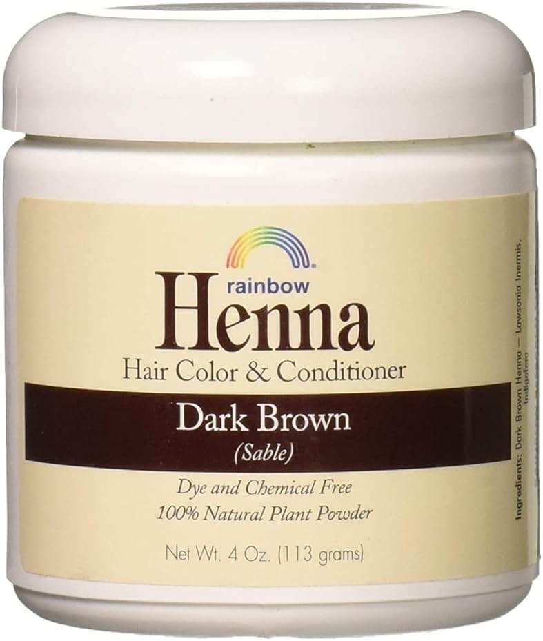 Rainbow Research Henna Hair Color and Conditioner Persian Dark Brown Sable - 4 oz - Product Image