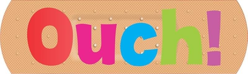 StickerTalk Ouch Vinyl Bandage Sticker, 10 inches by 3 inches - Product Image