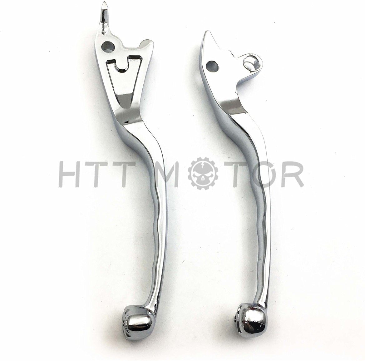 HTTMT MT241-011- Chromed Brake Clutch Skull Hand Levers Fit Compatible with Suzuki Intruder 800 1400 1500 - Product Image