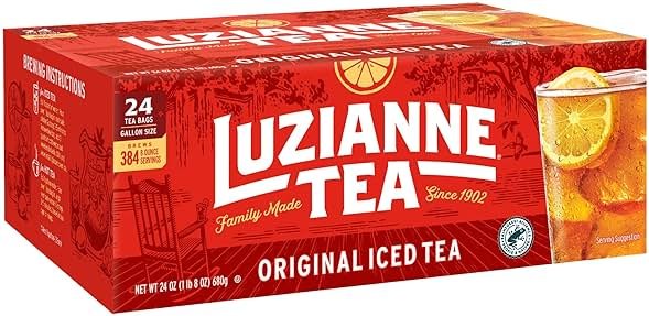 Luzianne Unsweetened Iced Tea Bags, Gallon Size, 24ct Box (Pack of 1) - Product Image