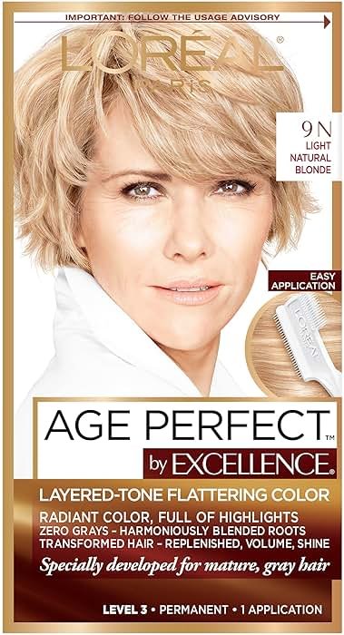 L'Oreal Paris Age Perfect Permanent Hair Color, 9N Light Natural Blonde, 1 kit - Product Image
