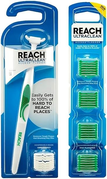 REACH Ultraclean Access Snap-On Flosser & Flosser Refill Head 28 ea, Pack for Proper Oral Care, Mint Flavor 1 ea - Product Image