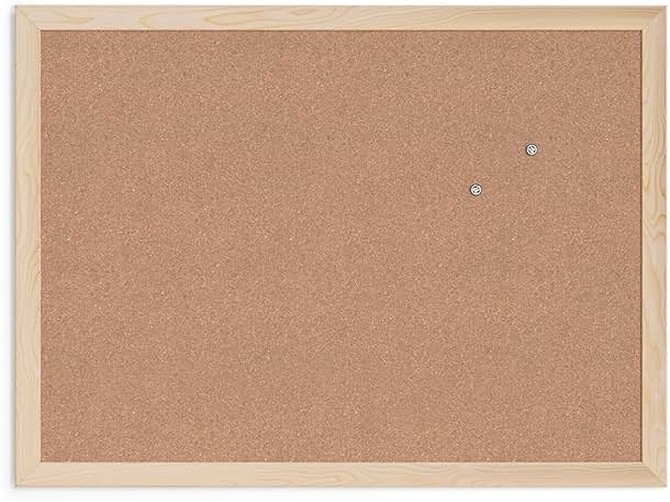 U Brands Cork Bulletin Board, 18" x 24" Inches, Light Birch Wood Frame (265U00-01) - Product Image