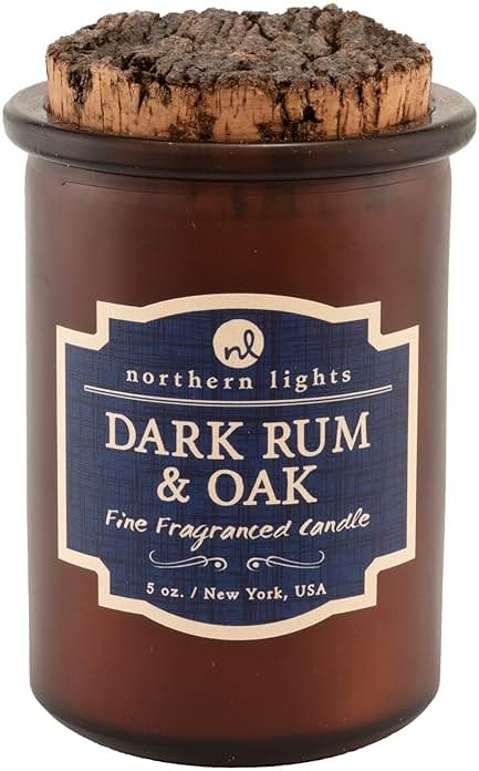 Northern Lights Candles Spirit Candles, Dark Rum & Oak - Product Image