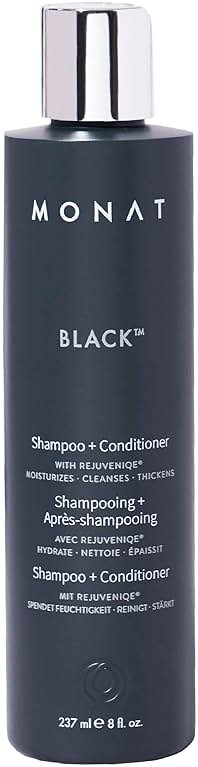 MONAT Black Shampoo + Conditioner – A 2-in-1 Formula for Optimal Hair Care in One Step – Cleanses, Conditions, and Promotes Stronger, Healthier-Looking Hair – For All Hair Types – 237ml (8.0 fl oz) - Product Image