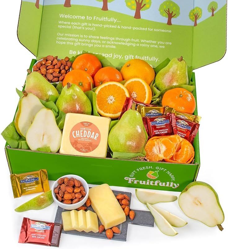 A Gift Inside Harvest Favorites Fruit and Gourmet Gift Box - Product Image