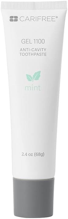 CariFree Gel 1100 (Mint) Anti-Cavity Fluoride Toothpaste with Nano Hydroxyapatite, Cavity Prevention and Enamel Protection, Dentist Recommended for Kids and Adults, 2.40 oz. - Product Image