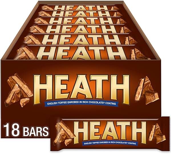 HEATH Chocolatey English Toffee Candy Bars, 1.4 oz (18 Count) - Product Image